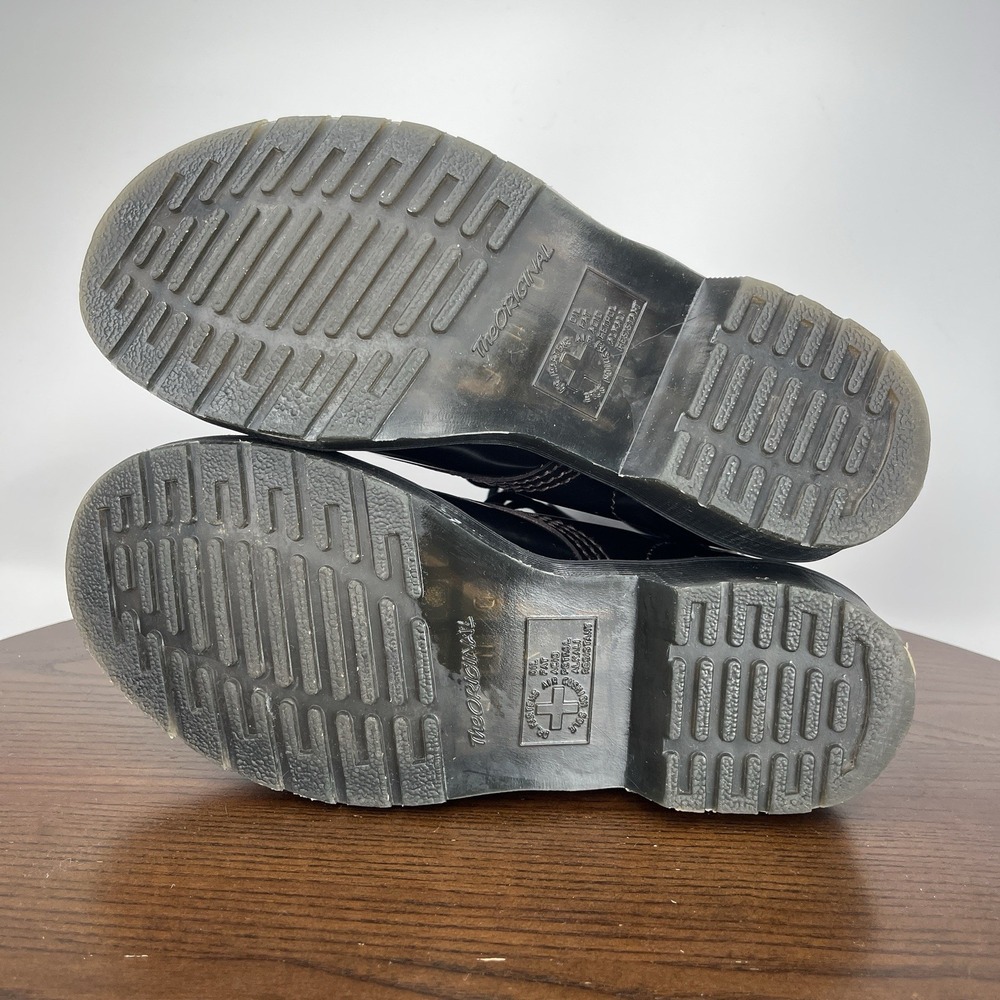 Dr. Martens Womens Boot 6 Arcadia Red Cherry Black Leather Lace Up Combat 1460 - Picture 7 of 16